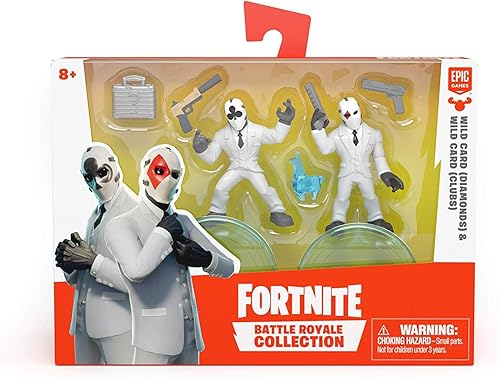 Miniatura 2 de Fortnite Colección Battle Royale – Wild Card – Diamantes y comodines – Clubs – Paquete de 2 figuras de acción