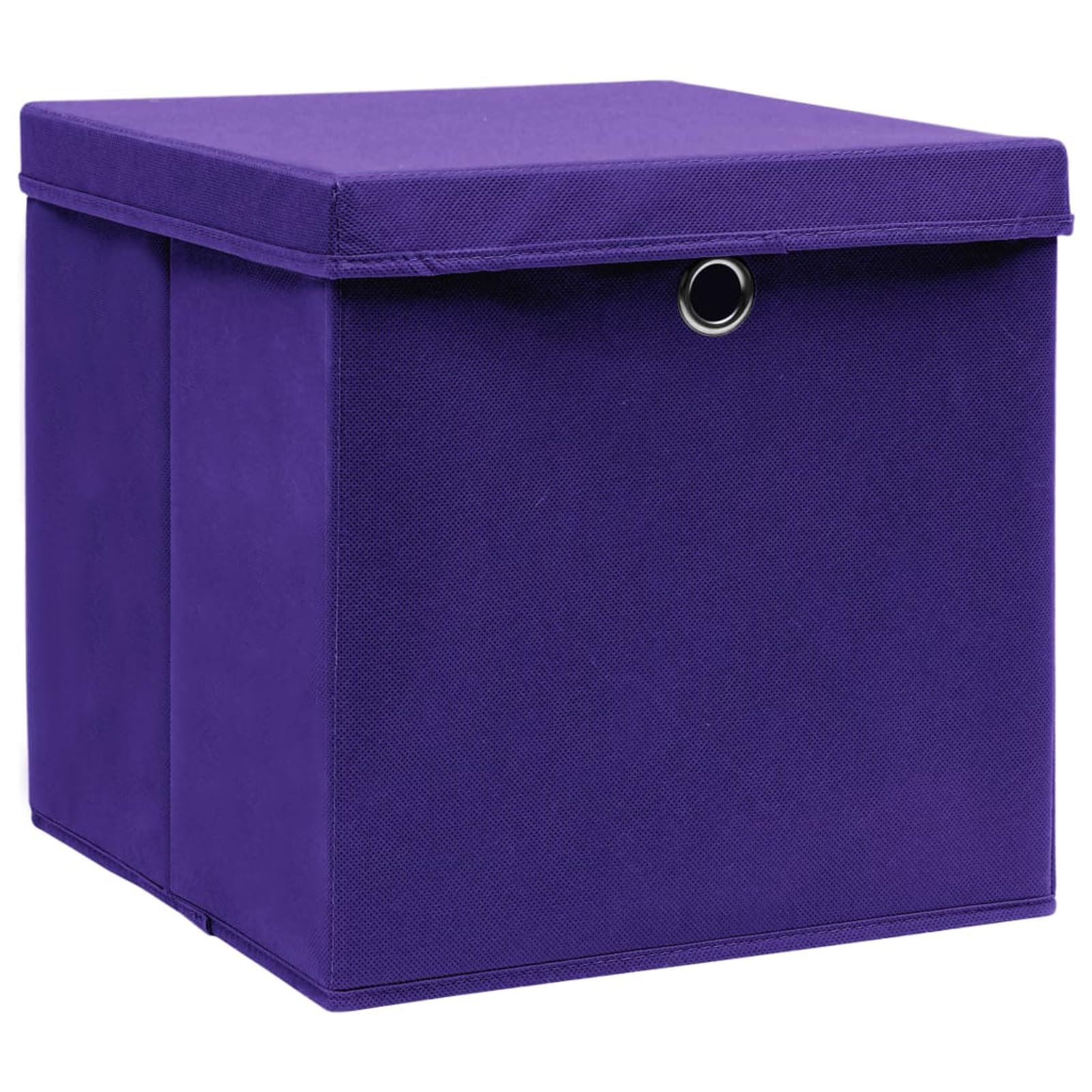 LAPOOH Aufbewahrungsboxen mit Deckel 4 STK Spielzeugkiste, Aufbewahrungskiste, Kleideraufbewahrung, Kleideraufbewahrung & Organisation, Lila 32×32×32 cm Stoff
