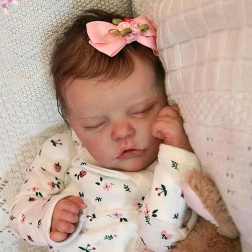 Miniatura 2 de Pinky Reborn Muñecas de bebé para niñas de 18 pulgadas, muñeca realista recién nacida, muñeca de silicona de cuerpo completo, juguete para regalos