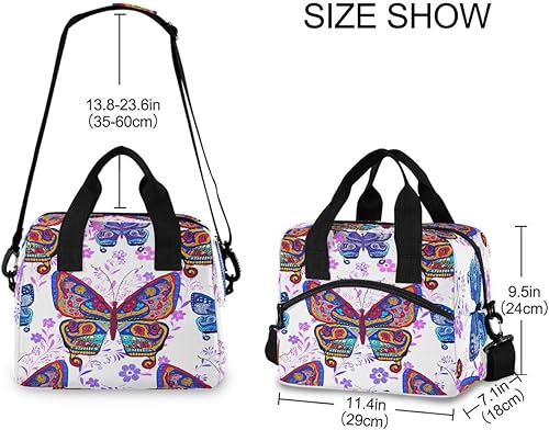 Miniatura 9 de Nander Bolsa de almuerzo portátil aislada térmicamente, bolsa de almuerzo con enfriador, bolsa de mano, bolsa de cena, contenedor de comida escolar,