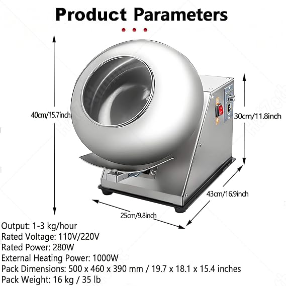 Sugar Coating Machine,Automatic Coater, Chocolate Coating Polishing Machine, Electric Sugar Coating Machine, Mini Sugar Coating Machine, Peanut Nut Coating Machine