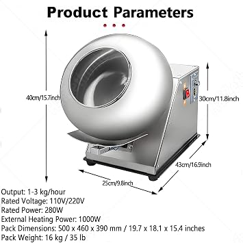Sugar Coating Machine,Automatic Coater, Chocolate Coating Polishing Machine, Electric Sugar Coating Machine, Mini Sugar Coating Machine, Peanut Nut Coating Machine