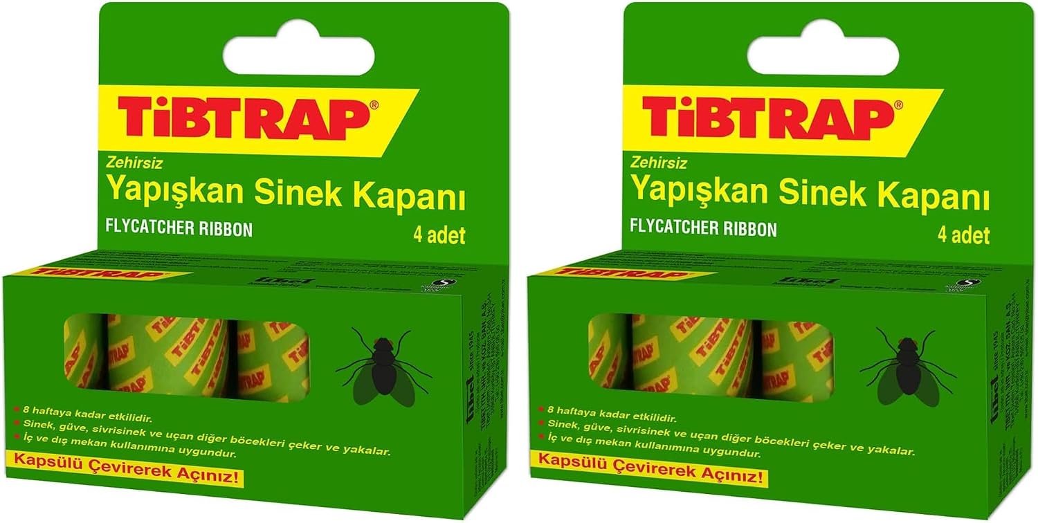 Yapışkan Karasinek Tuzağı Zehirsiz Sinek Yapışkan Bandı (2 paketi)
