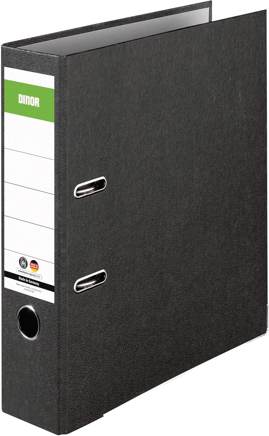 Original DINOR Ordner-Wolkenmarmor-Recycling - Made in Germany. 8 cm breit DIN A4 schwarz Aktenordner Briefordner Büroordner Pappordner Blauer Engel (8cm breit | 20er Pack)