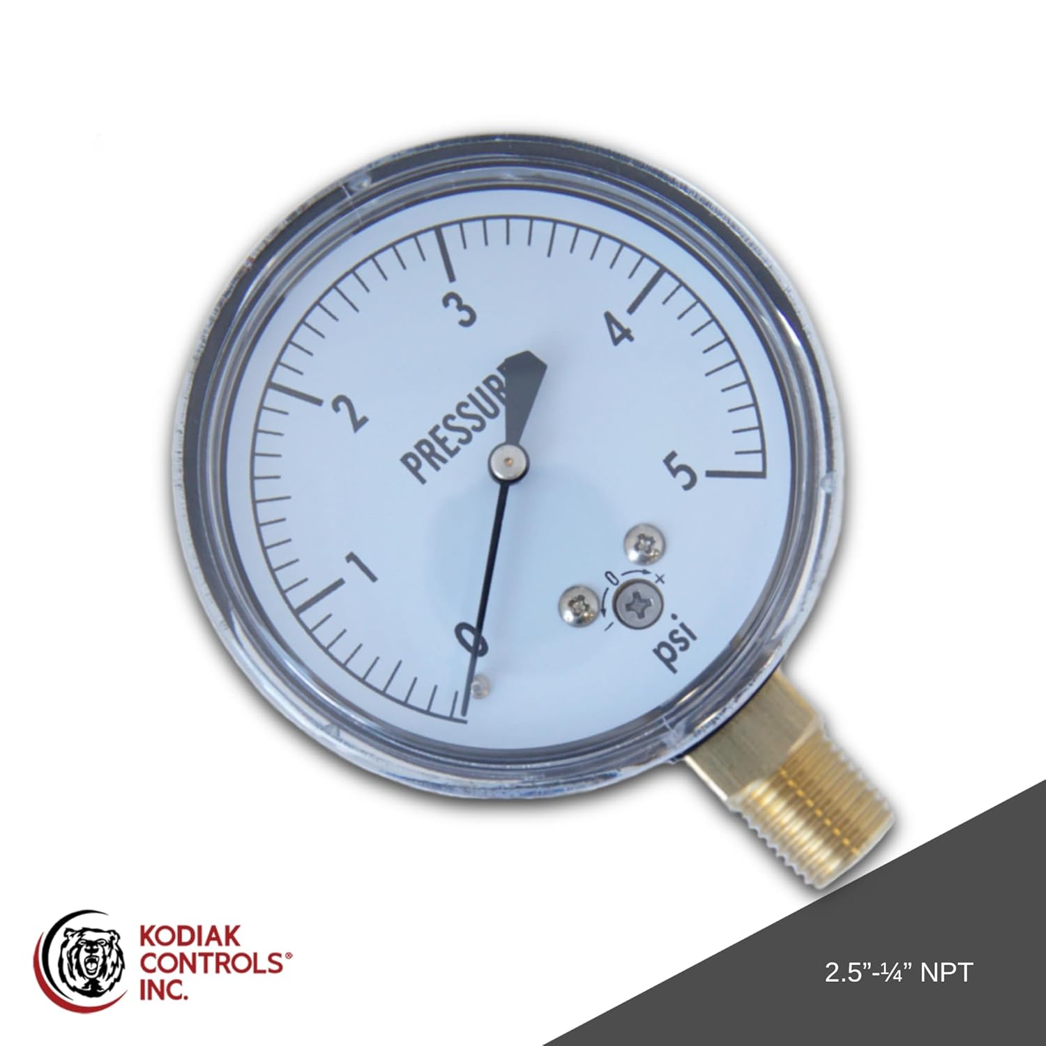 KC25-5# Low Pressure Gauge 5 PSI