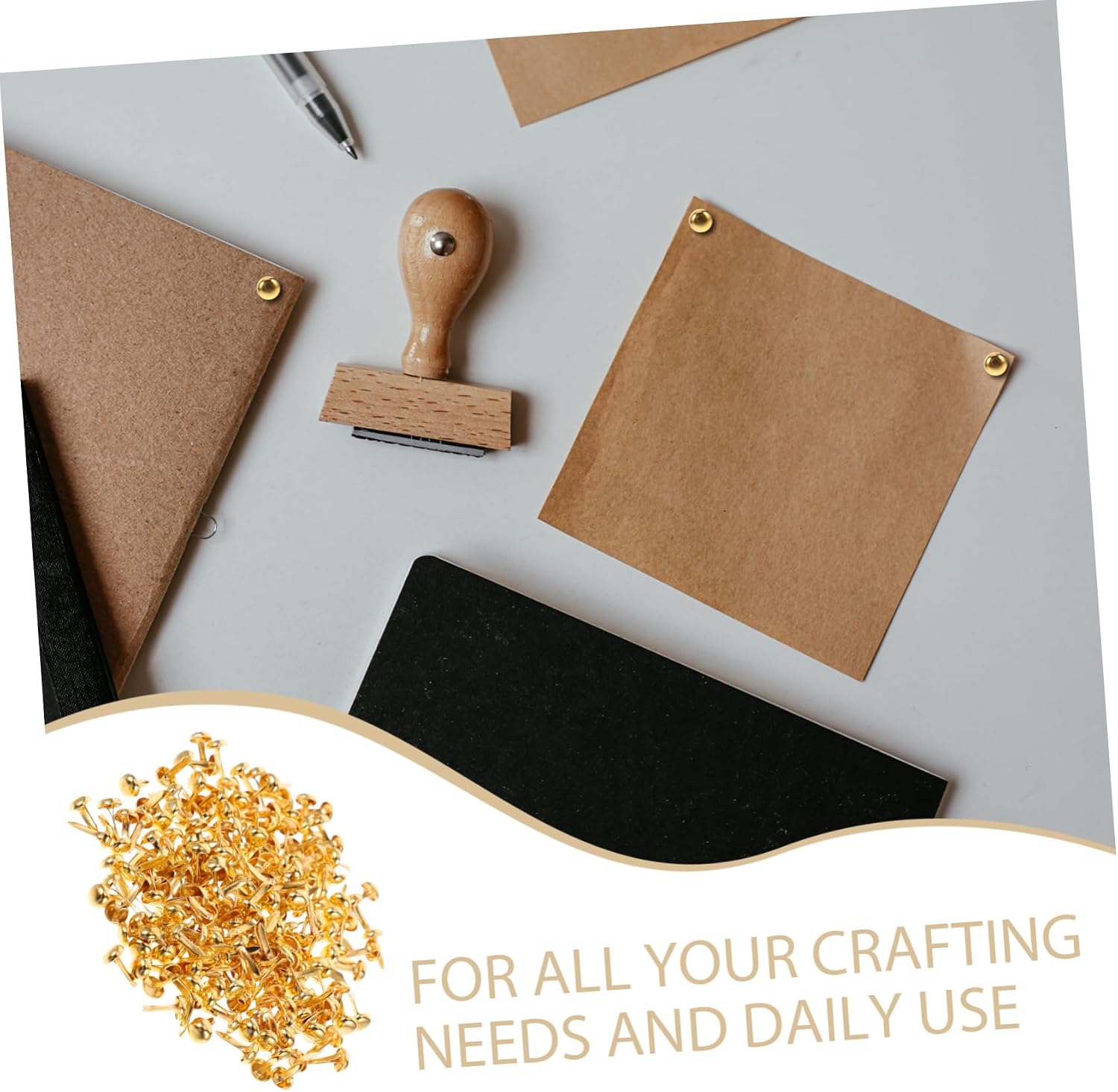 YOSADIER 200pcs Craft DIY Brads Paper Craft Brads Scrapbook Paper Fasteners Metal Clips