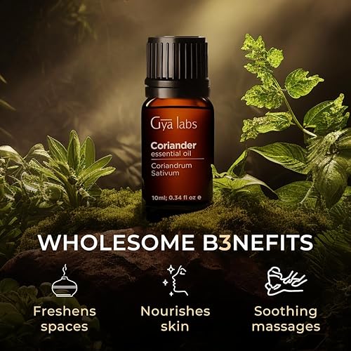 Miniatura 5 de Gya Labs Aceite esencial de cilantro, 0.34 onzas líquidas, para cabello, piel, difusor, aromaterapia y aroma de fabricación de velas