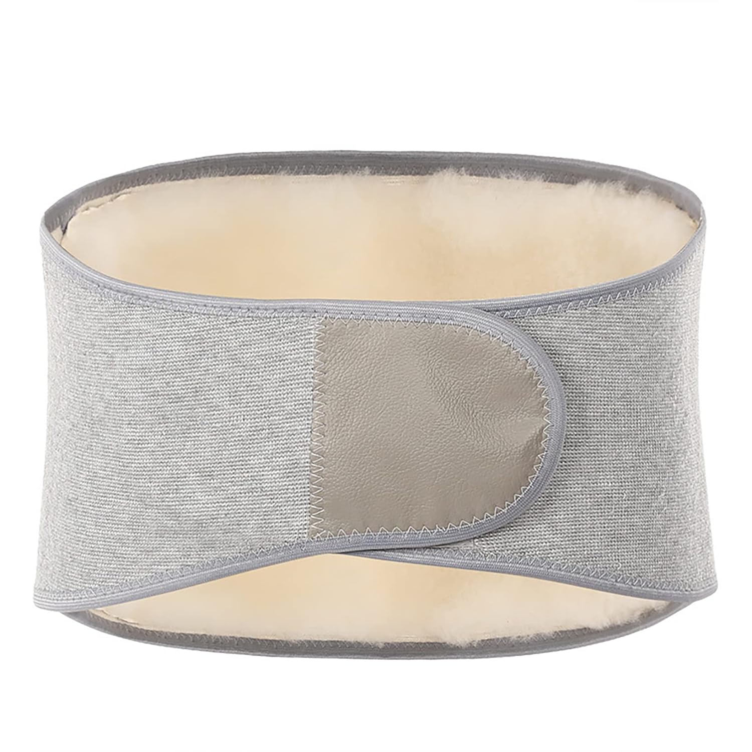 Thicken Sheep Fur Waist Warmer Unisex Adjustable Lumbar Support Belt Abdomen Waist Hip Warmer, XL