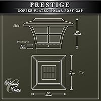 Vista 7 de Classy Caps SL079W PVC Prestige Solar Post Cap, 4 "x 4", Blanco