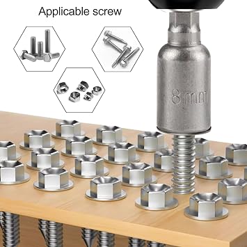 Magnetic Nut Driver Metric Nut Setter Bit Set 10mm 5Pcs Quick Change | Drill Socket Wrench Adapter 1/4 Hex Shank Impact Driver Drill Bit Magnetic Bit Holder Set for Wide Compability 0.4inch