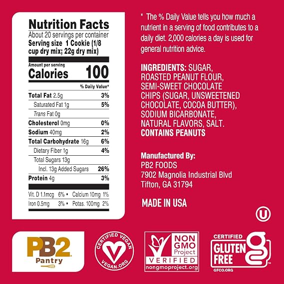PB2 Pantry - Chocolate Chip Cookie Mix - 16 oz Jar