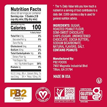 PB2 Pantry - Chocolate Chip Cookie Mix - 16 oz Jar