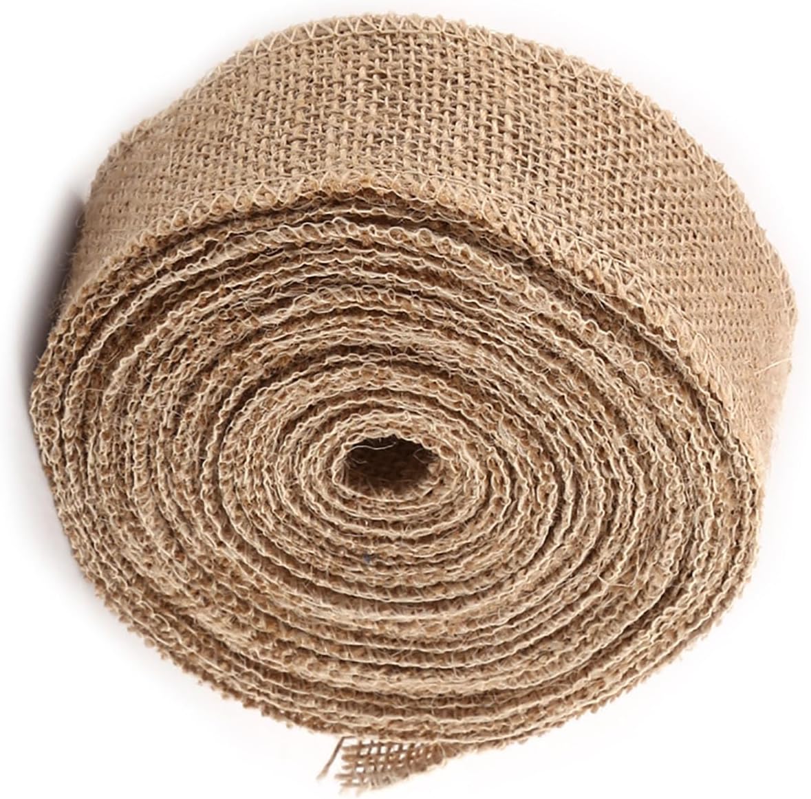 Burlap Fabric Ribbon for Craft 2"/4"/6" Wide Burlap Wired Ribbon Jute Hessian Roll for Christmas, Craft, Wreath, Wedding(5CM)