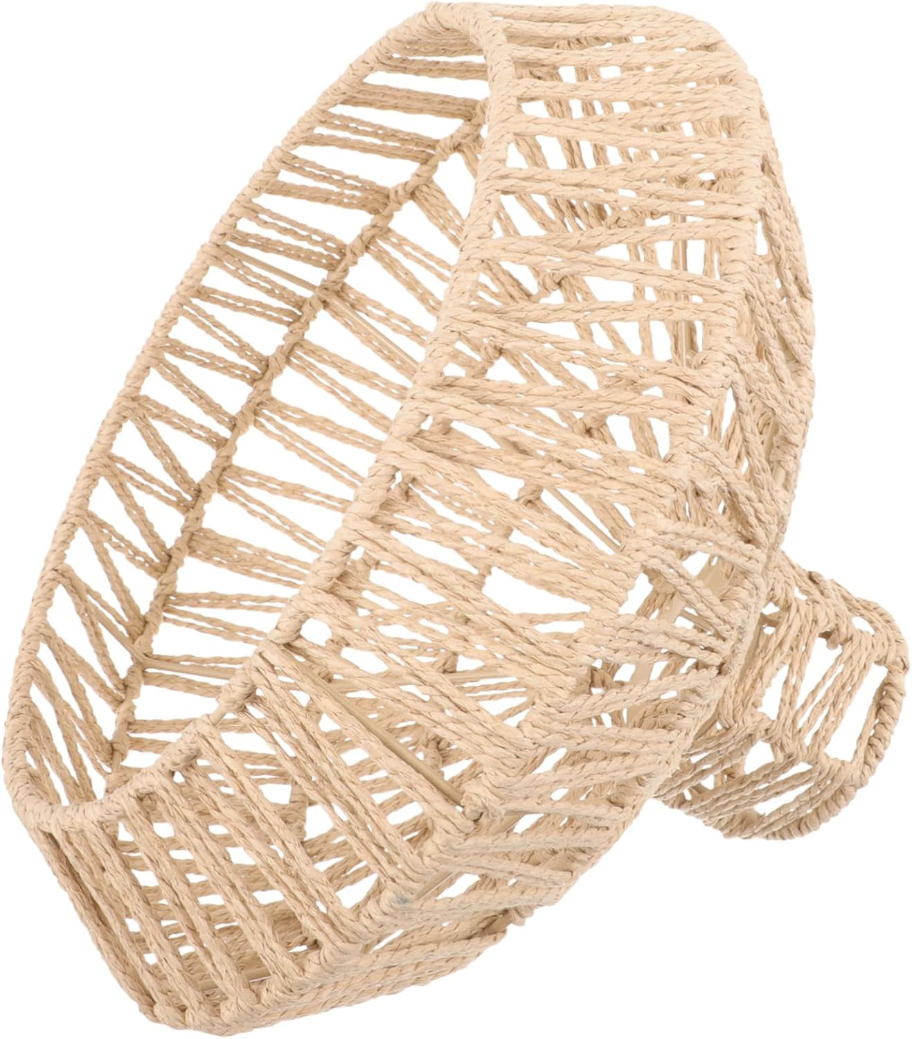 SUPVOX Vintage Woven Rattan Lamp Shade Cover for Indoor Chandelier Zen Style Hanging Light Fixture Replacement Light Shade for Dining Room and Tea House