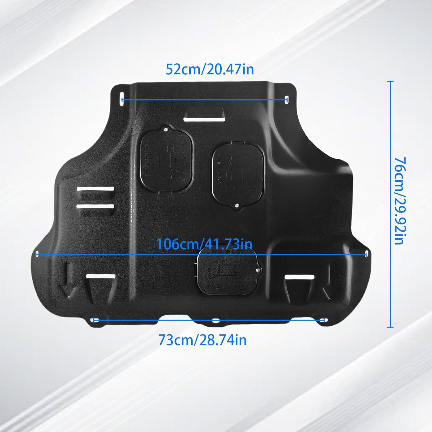 PACEWALKER Front Engine Splash Shield Compatible with F-ord Focus 2012-2018, Compatible with 2015-2021 Escort Under Engine Shield, Focus ST/RS Compatible with F-ord C-Max 2013-2018 Replace Original