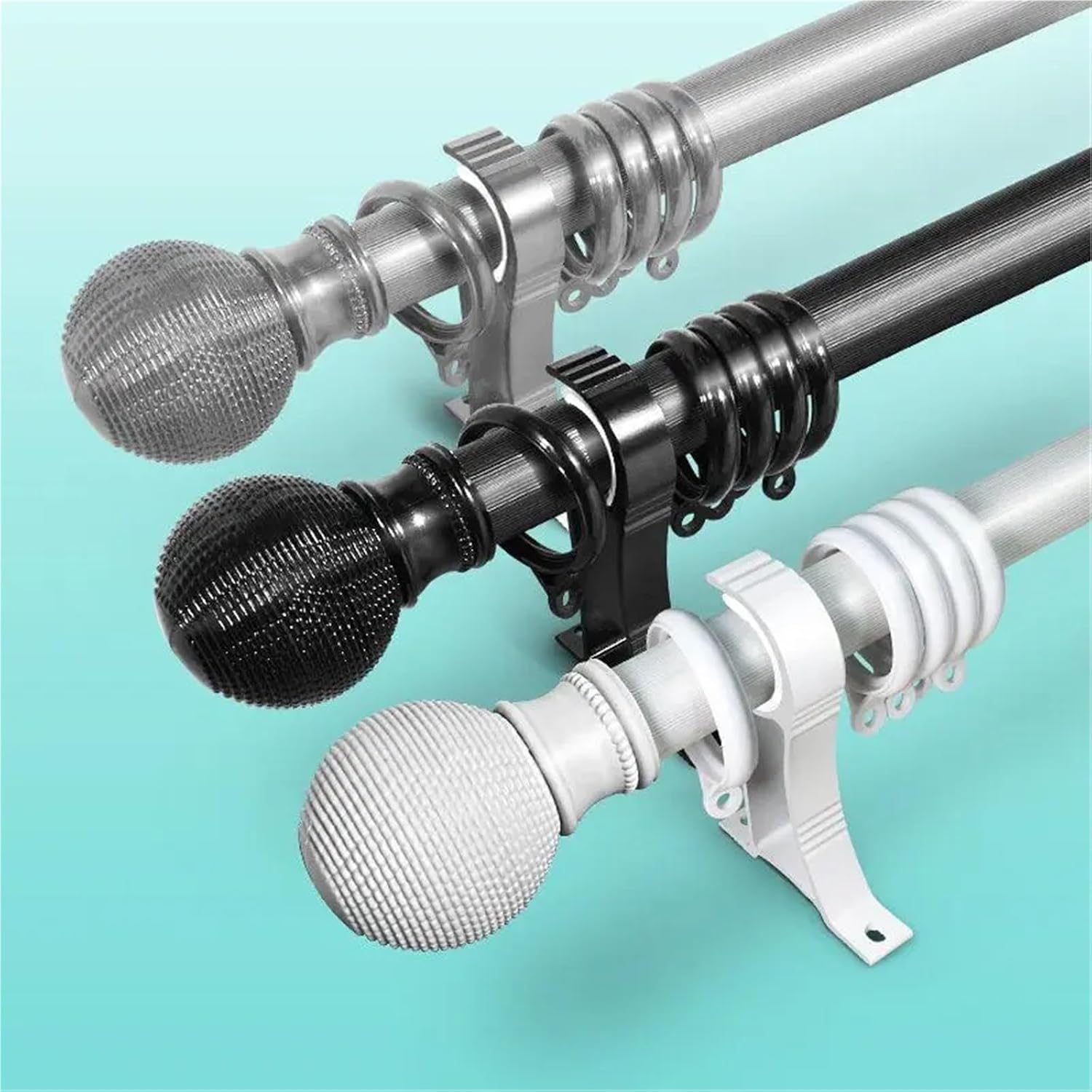Curtain head, Curtain Rod Finials Pack of 4 Multicolor Decorative Covers(Color A3)