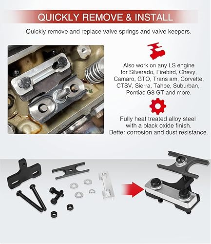 Miniatura 3 de Herramienta de compresor de resorte de válvula para motores LS para motores 48L 53L 57L 60L 62L LS6 LS2 LS1 LS3 LQ9 LQ4 LS