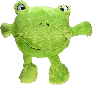 ZippyPaws Brainey Squeaky Plush Dog Toy, Frog