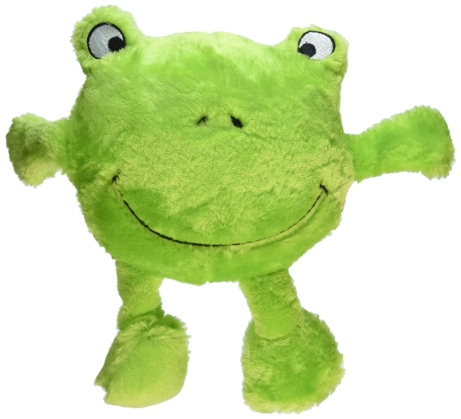 ZippyPaws Brainey Squeaky Plush Dog Toy, Frog