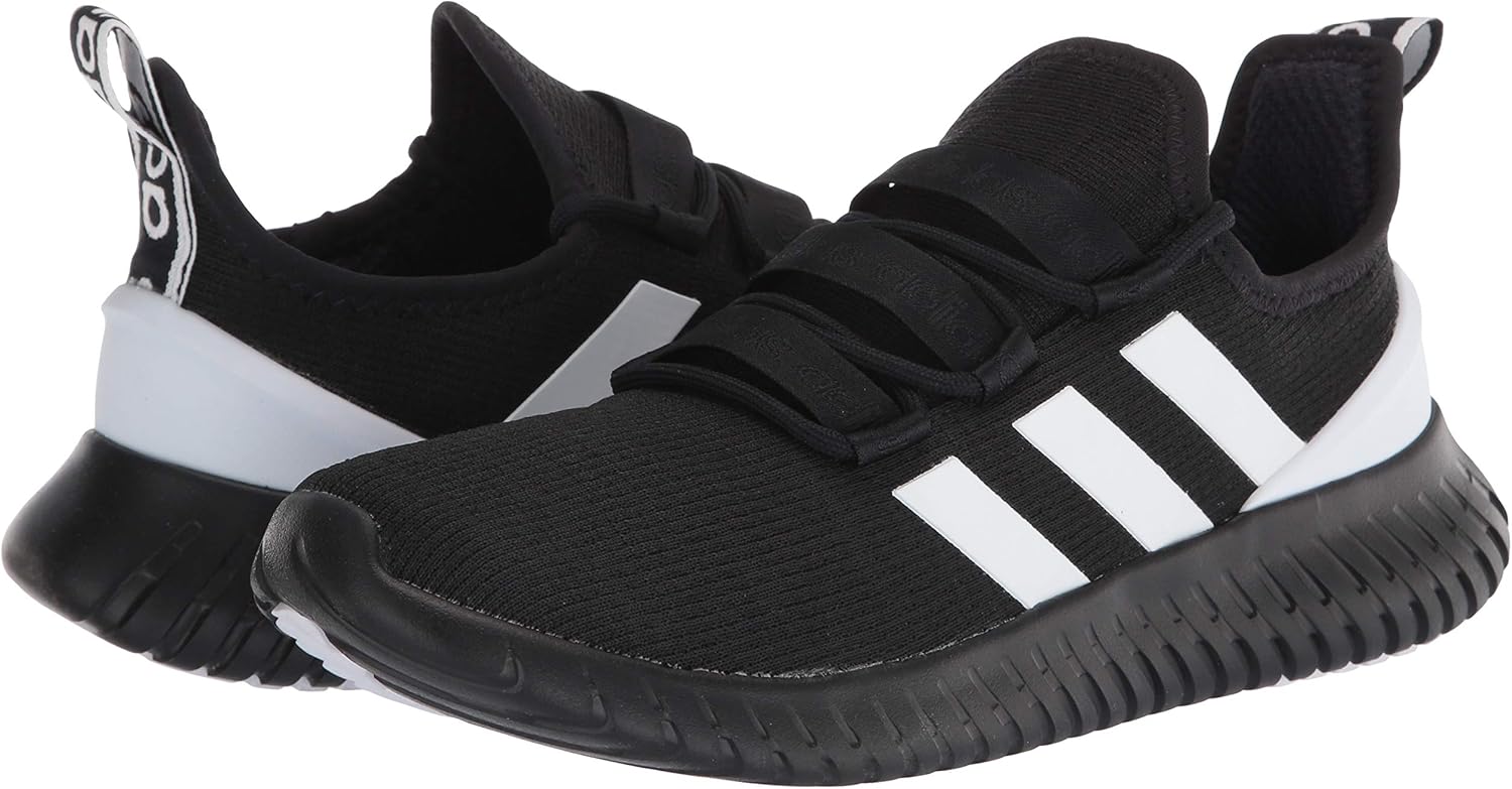 adidas Men's Kaptir Running Shoe 10 Black/White/Black