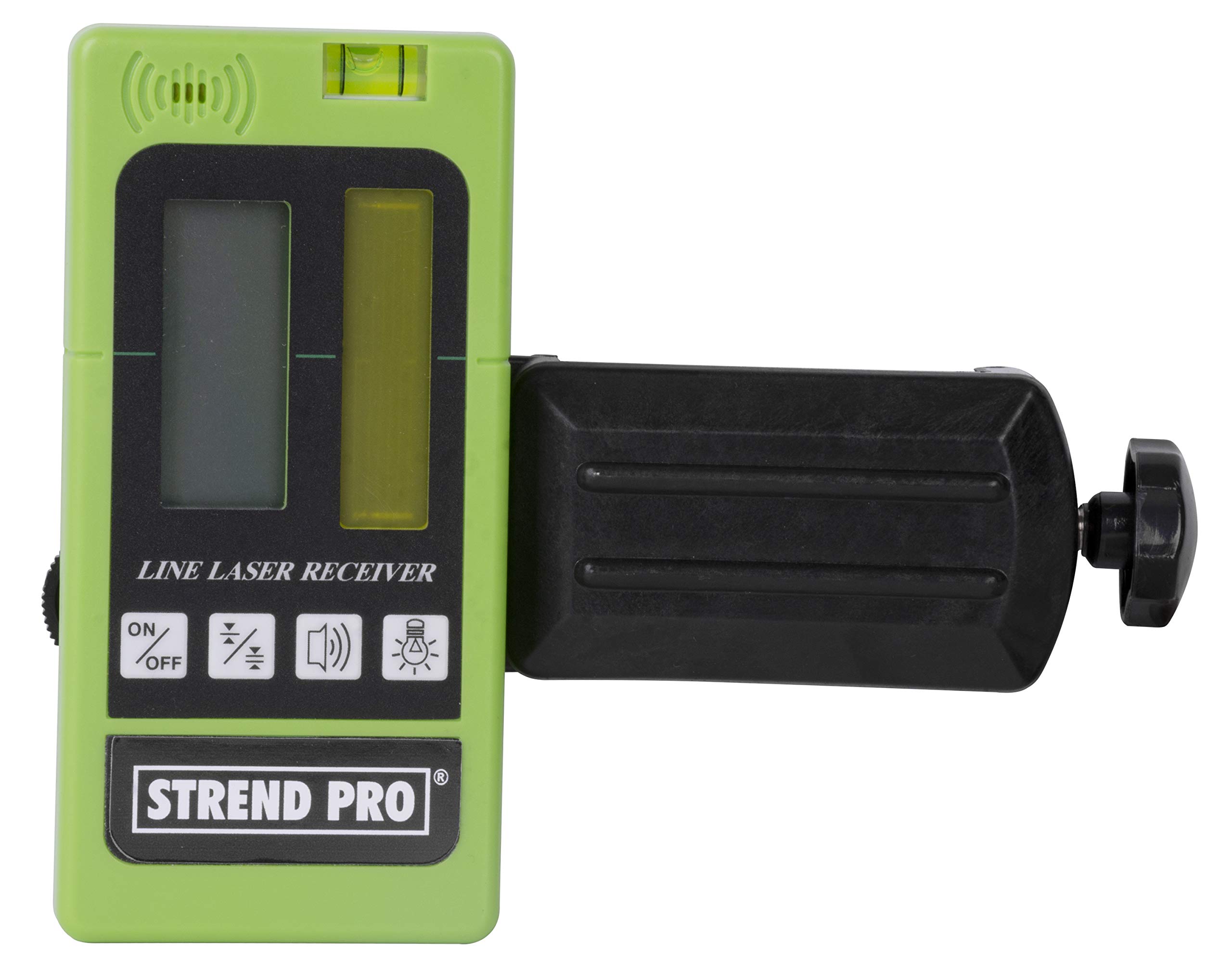 Laser detektor STREND PRO levelempfänger für Rote und Grüne laser bizu 50m inkl. Metallklemmhalter, laser reciever für Puls- Kreuzlinienlaser, 2 LCD-Displays
