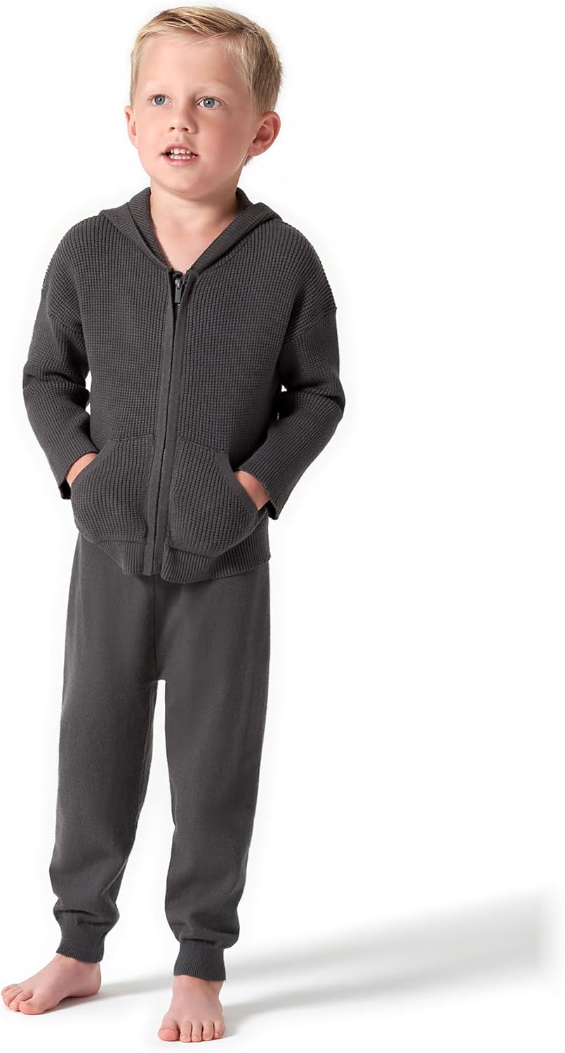 Modern Moments by Gerber Baby and Toddler Hooded Sweater Knit Jacket & Jogger - Image 2