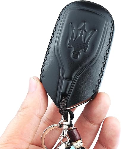 Miniatura 5 de Cadtealir Funda de piel italiana para llavero compatible con Maserati Ghibli, Levante, Quattroporte