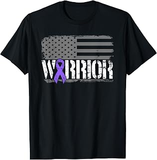 Hodgkins Lymphoma Warrior Awareness - American Flag T-Shirt