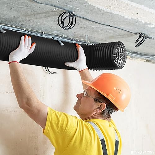 Miniatura 8 de iPower Manguera de ventilación flexible de 8 pulgadas y 8 pies, conductos de aluminio de 4 capas de protección para secadora para calefacción,