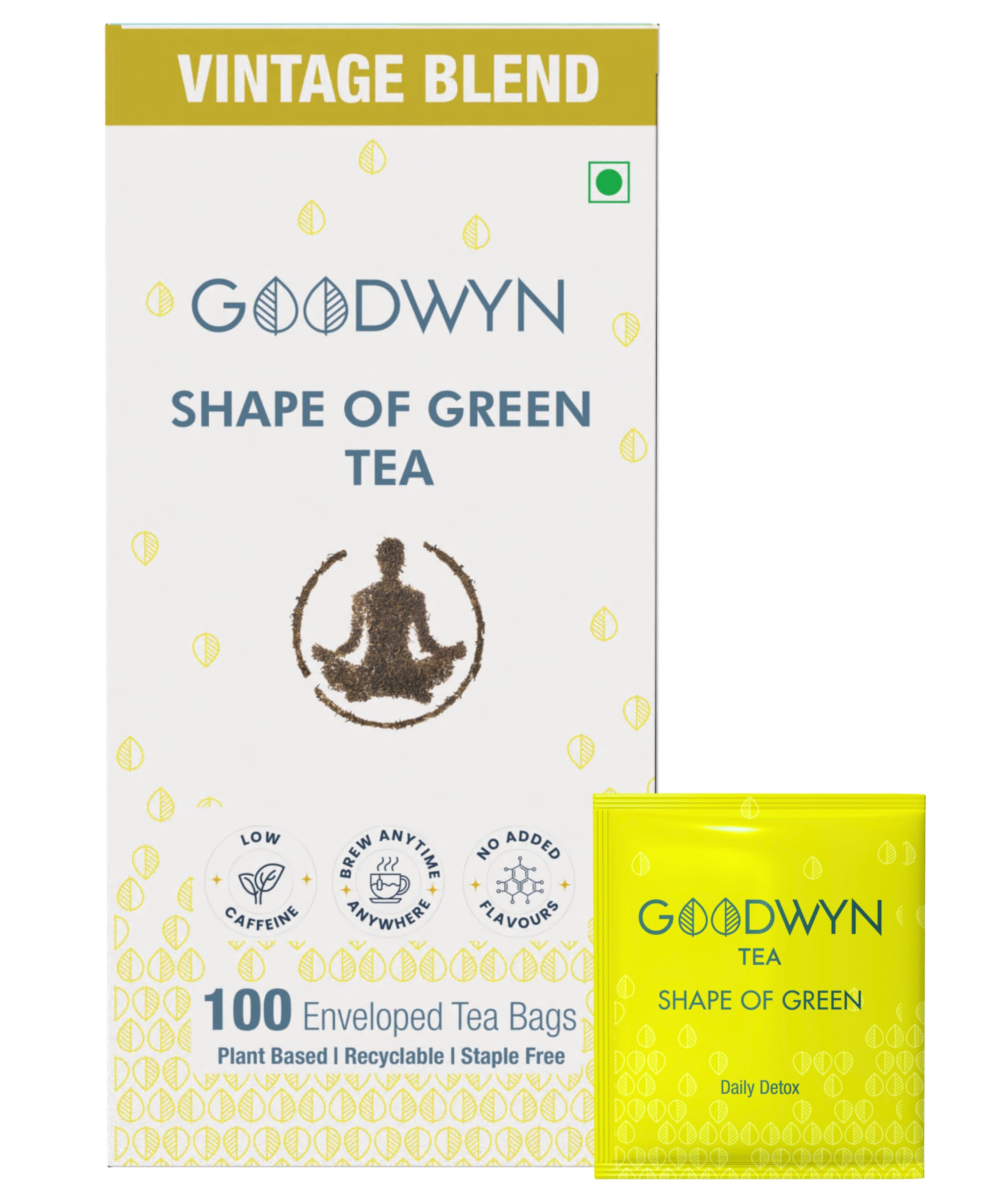 Goodwyn Green Tea | Light and Refreshing | Low Caffeine | Rich in Antioxidants | Non Bitter | Long Loose Whole Leaves | Export Quality Teas from Own Tea Estate (100 Tea Bags)-image-33