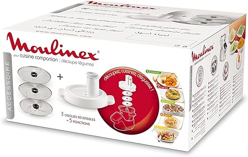 Moulinex Découpe-Légumes pour robot cuiseur Companion, Accessoire officiel, Râpe