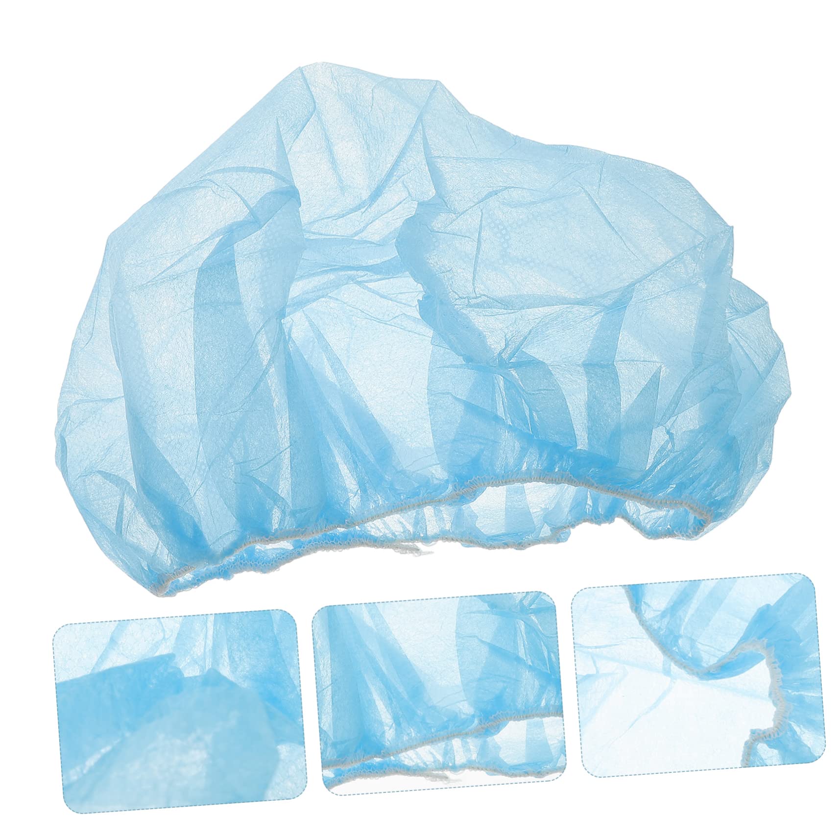 Cuffia Bouffant USA e Getta 100 Pezzi Non Tessuto Blu | 21 Pollici, Design Elastico Traspirante, Uso in Cucina Domestica e Caffetteria