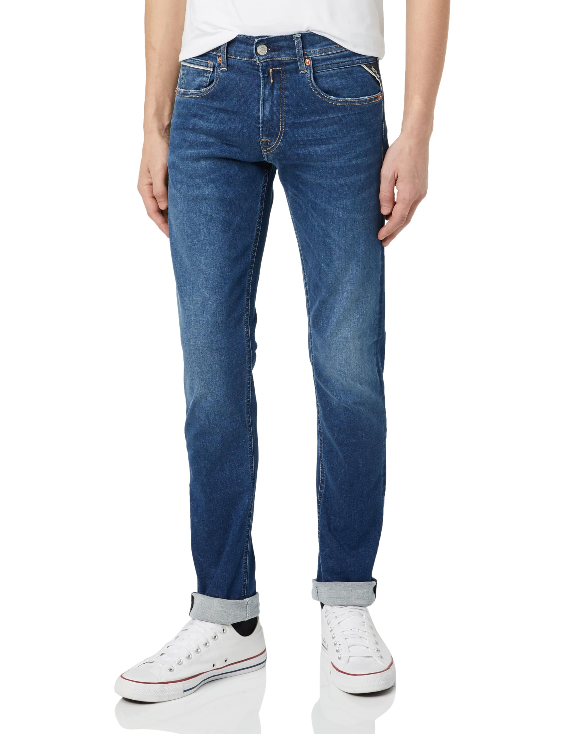 Replay Herren Jeans Grover Straight-Fit Hyperflex mit Stretch