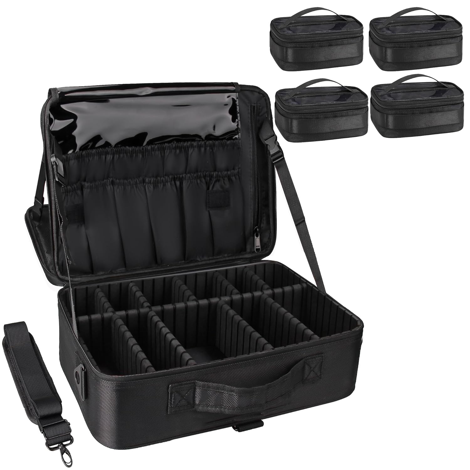 Large Capacity Makeup Case 3 Layers Cosmetic Organizer