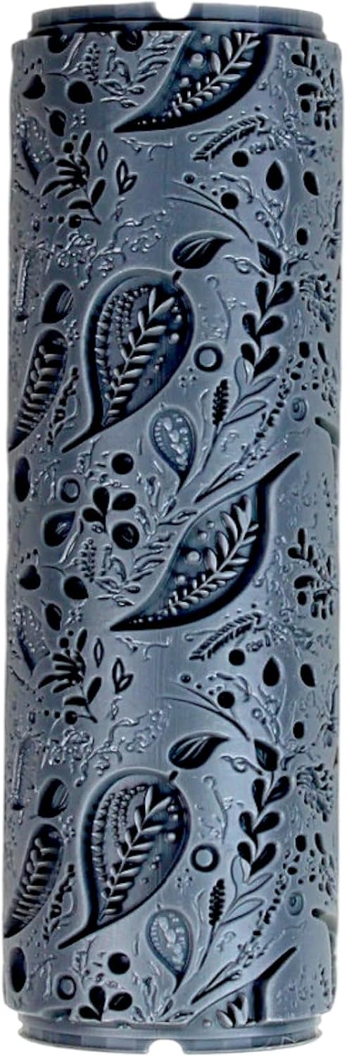 HAVITA Seamless Clay Texture Roller, 4-Inch Twilight Petalwork Pattern Embossing Tool for Polymer Clay, Pottery, Ceramic Texture & Jewelry Making
