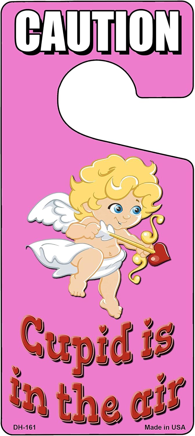 SMART BLONDE Cupid is in The Air Novelty Metal Door Hanger DH-161
