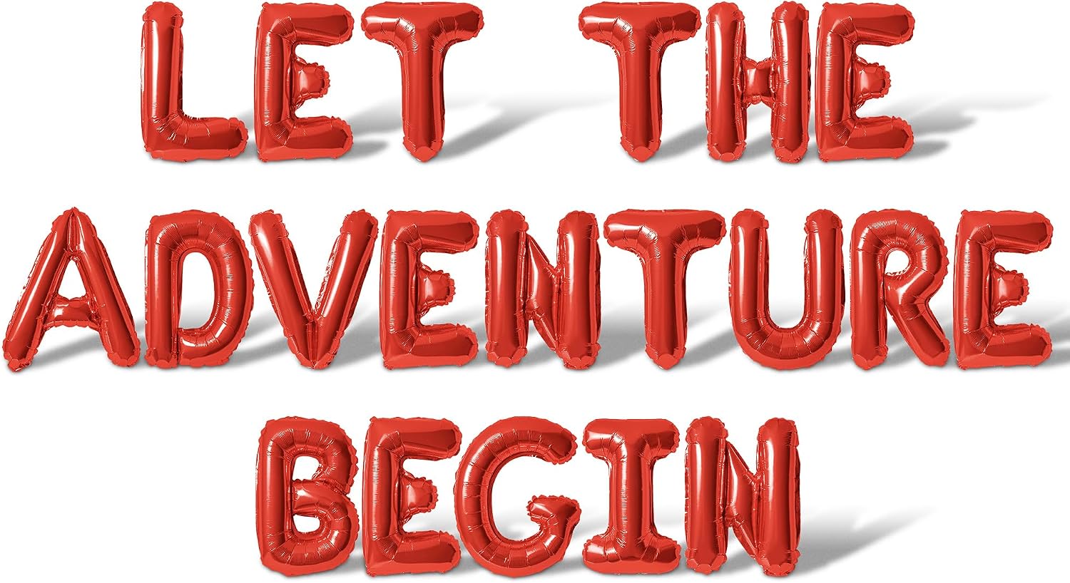 Letter Balloons - LET THE ADVENTURE BEGIN 16" Inch Alphabet Letters Foil Mylar Balloon Baby Shower Party Banner (Pink)