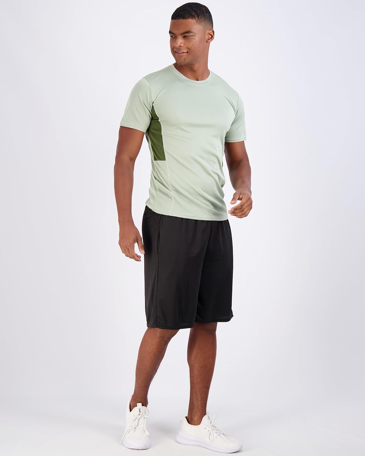 Real Essentials 5 Pack Men’s Active Quick Dry Mesh Crew Neck T Shirts | Athletic Short Sleeve Tee (Available in Big & Tall)