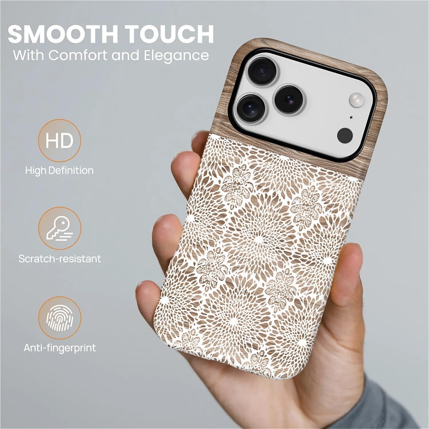 for iPhone 17 Pro Case for Women Girl Men Boy, Compatible with MagSafe, Shockproof Soft Silicone & Hard PC Shell Protective Case for iPhone 17 Pro - Boho Mandala Brown Ethnic Pattern image 5