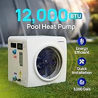 Vista 2 de AQUASTRONG Bomba de calor para piscina, calentador eléctrico para piscina sobre el suelo y en el suelo, calefacción y refrigeración para piscinas