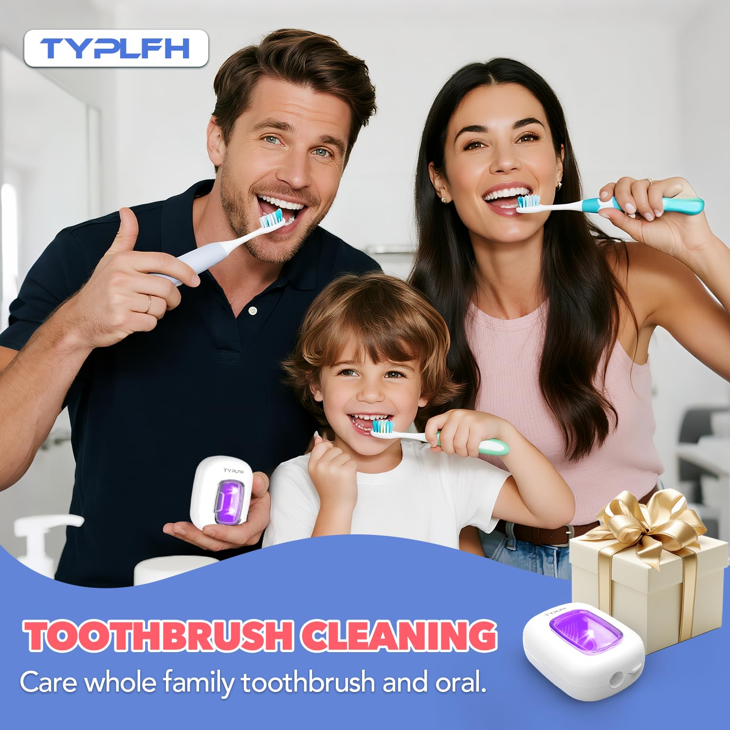 Toothbrush Sanitizer and Holder, TYPLFH Wall Mounted Toothbrush Covers Holders for Bathrooms, Rechargeable Toothbrush Travel Cleaner Case for Electric & Any Toothbrushes - Image 6