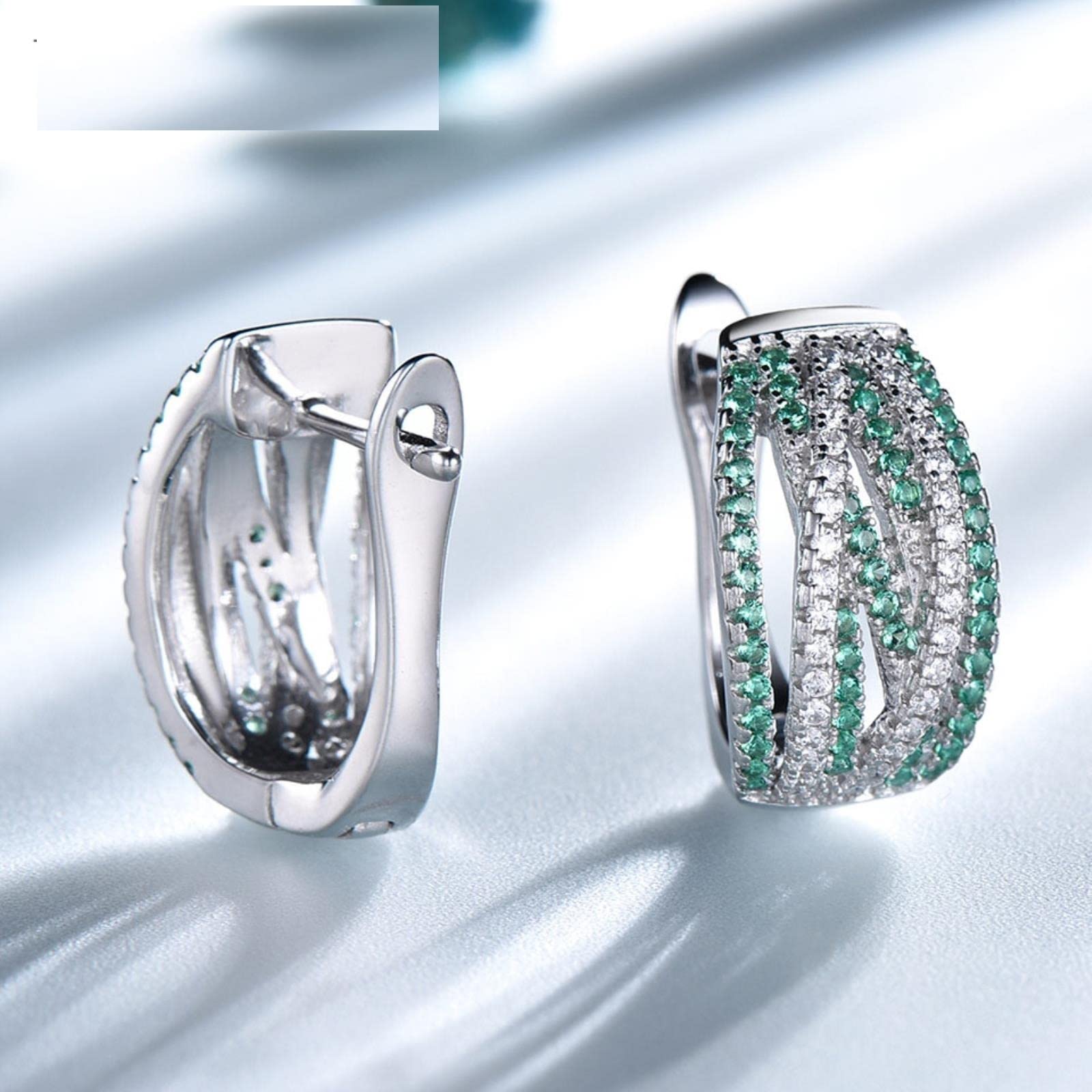 Pendientes De Clip De Esmeralda para Mujer, Joyería De Plata 925, Regalo De Boda para Fiesta, Pendientes De Plata De Ley 925, Joyería Fina