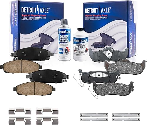 Miniatura 80 de Detroit Axle - Pastillas de freno traseras para Chevrolet Captiva Sport Equinox GMC Terrain Pontiac Torrent Saturn Vue XL-7, Pastillas de freno de