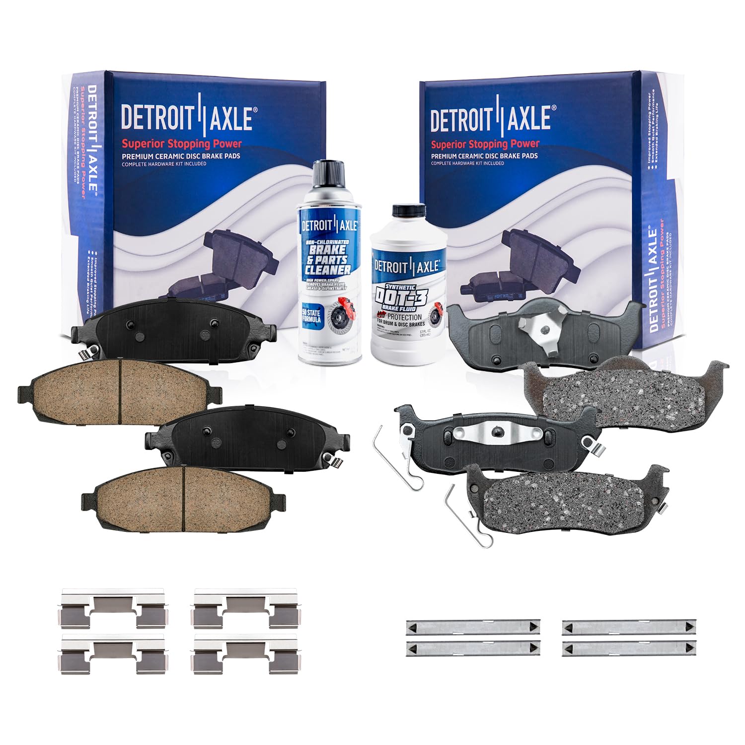 Detroit Axle - Brake Pads for 2005-2010 Jeep Grand Cherokee Commander 2006
