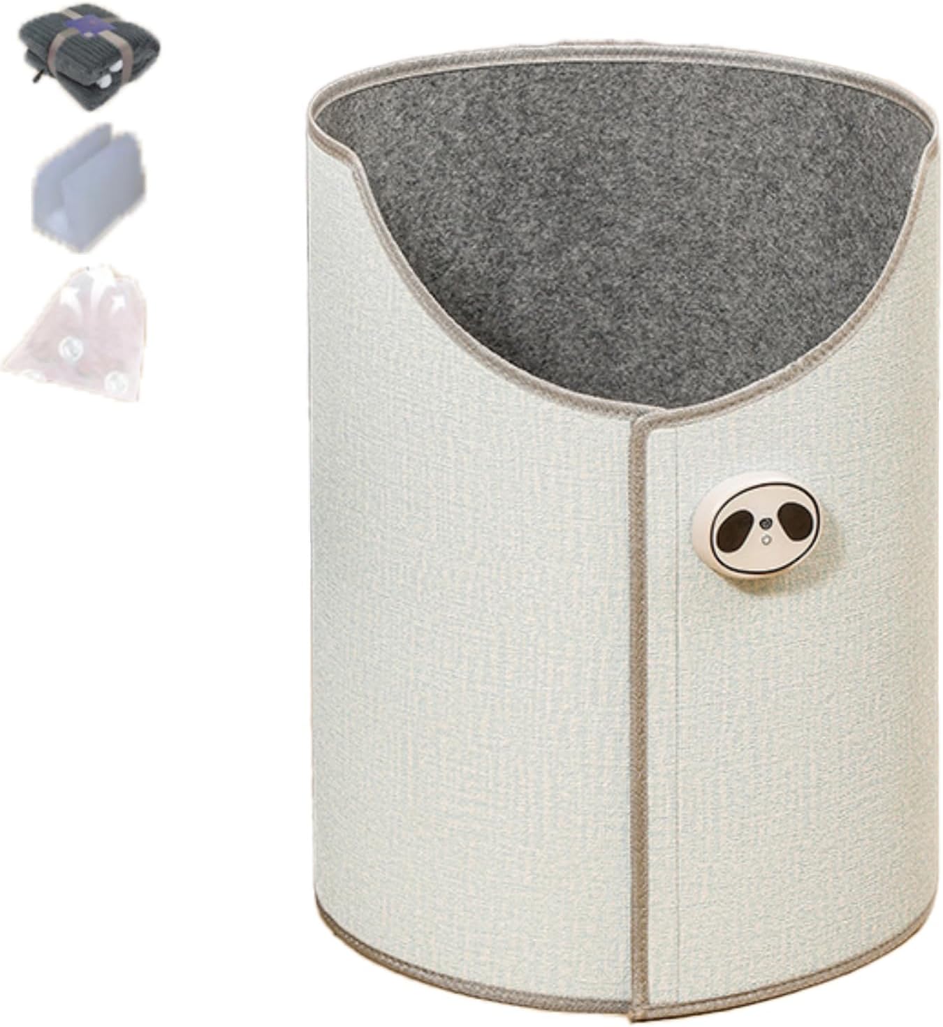 可折叠式办公桌腿部保暖式办公室带毯子，8级高温版腿部暖脚器安静，便携式空间加热器，数字显示器（天蓝色）