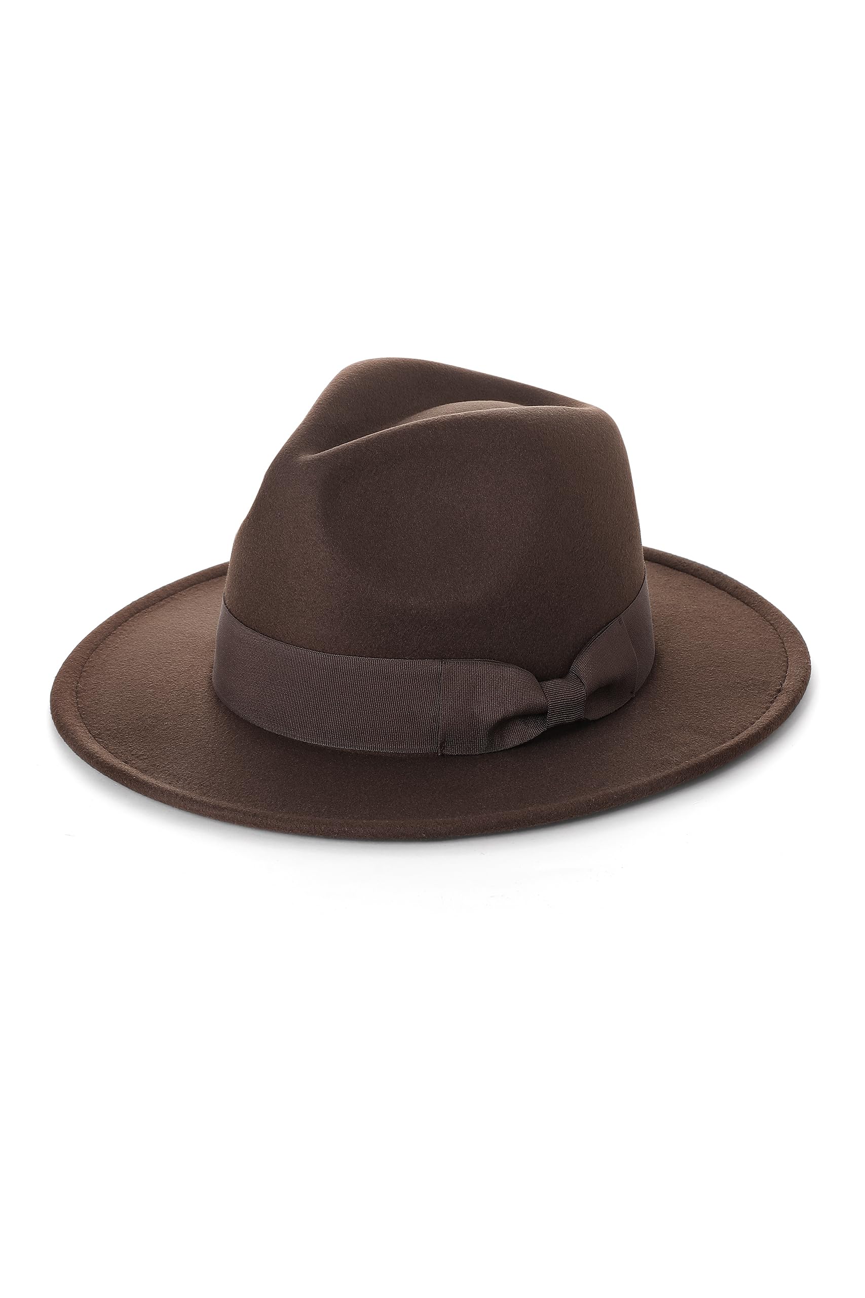 BABEYOND 1920s Fedora Hat for Men Gatsby Wide Brim Hat Felt Panama Cap