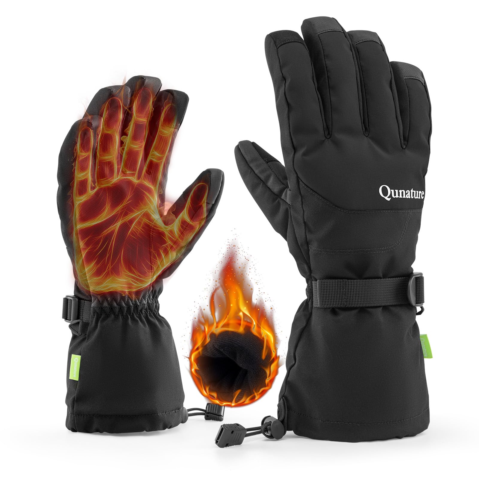 Guantes de Esquí Anti Viento para Mujeres Hombres Guantes Térmico con Pantalla Táctil Guantes Dedo Completo para Esquí Patinaje Ciclismo Deporte al Aire Libre