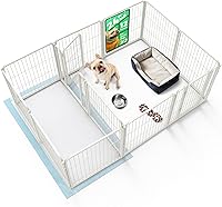 Vista 10 de FXW Homeplus Unleashed Corralito para Perros de Interior - Juego Sin Estrés y Seguro, Resistente de 40 Pulgadas 6 Paneles Corralito para Perros Negro