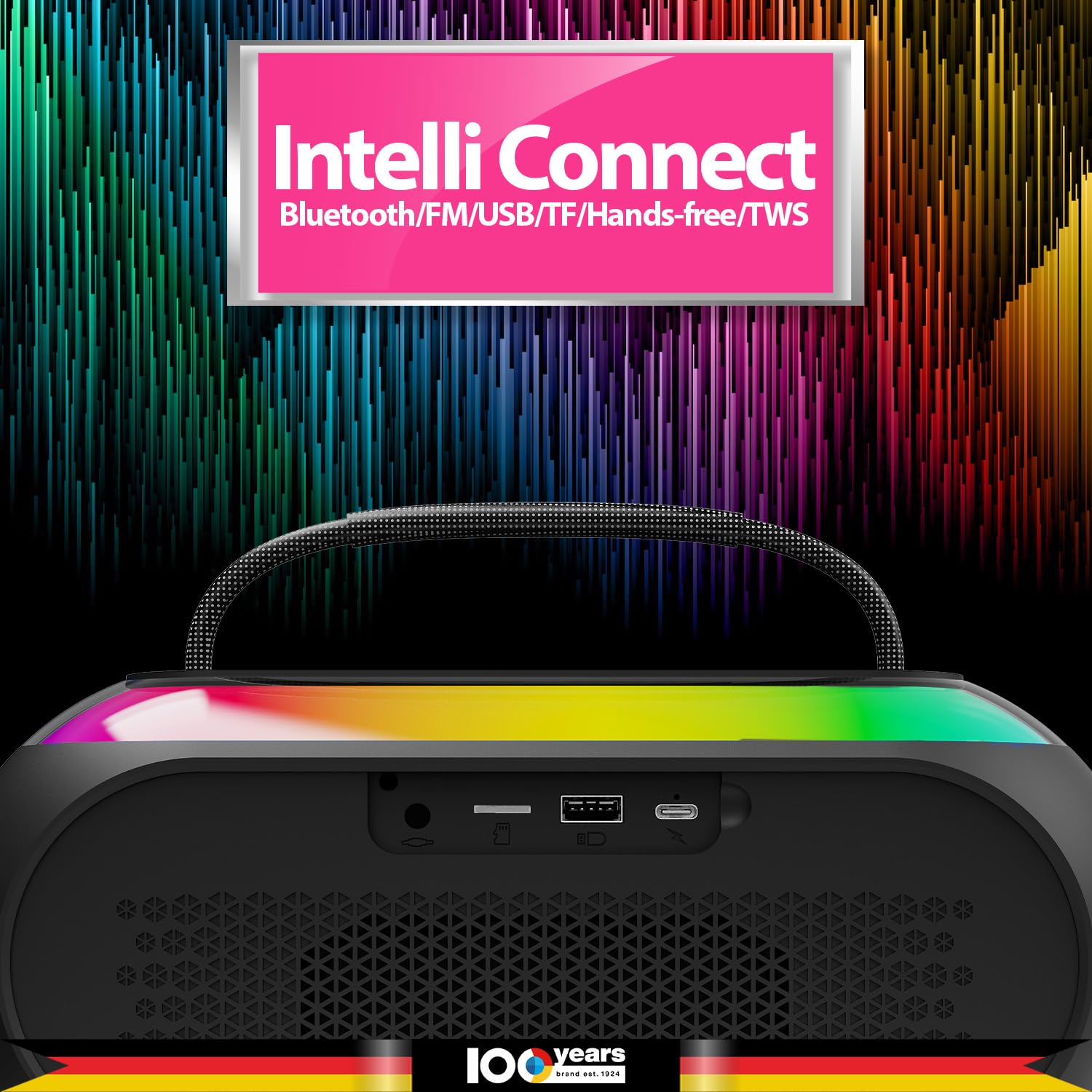 Blaupunkt ATOMIK Kolors Boombox with Intelli Connect features