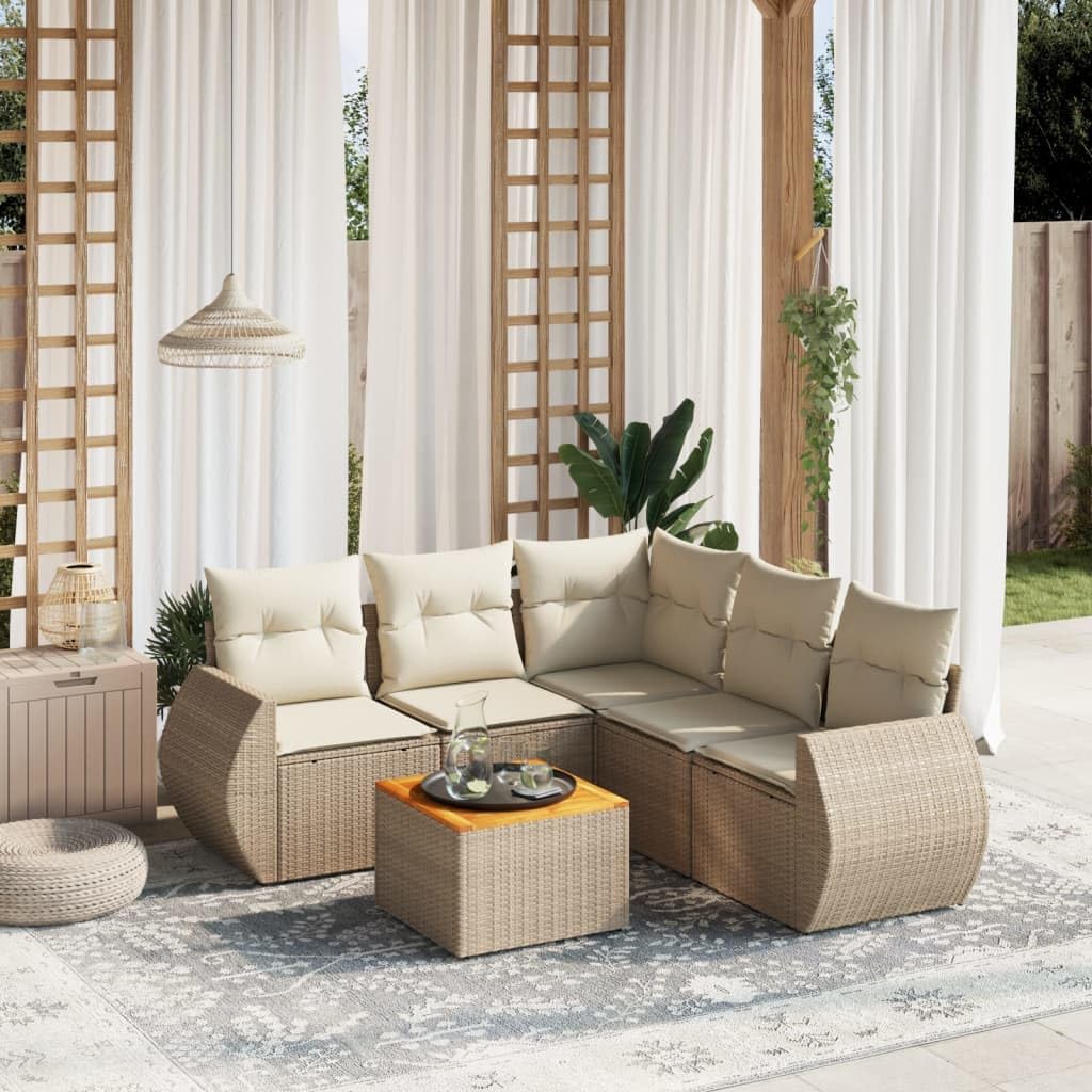 Salon de jardin en résine tressée beige pour vos terrasses